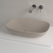 Villeroy & Boch Loop & Friends Opzetwastafel - 56 x 38 x 12 cm - Almond CeramicPlus - met overloop SW644127