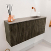 Mondiaz JOYA-DLUX 90cm meuble de toilette - couleur Shadow - Vasque FAYE position Droite Sans trou de robinet couleur Oza. SW1425050