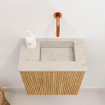 Mondiaz JOYA-DLUX Meuble de toilette 40cm - couleur Oak - Vasque FAYE position Droite Sans trou de robinet couleur Opalo SW1422104