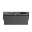 MONDIAZ TURE-DLUX Meuble WC 100cm Dark Grey. EDEN lavabo Lava position droite. Avec 1 trou de robinet. SW1103750