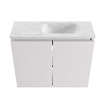 MONDIAZ TURE-DLUX Meuble de toilettes 60 cm Cale. Lavabo EDEN Opalo position droite. Avec 1 trou de robinet. SW1104195
