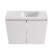 MONDIAZ TURE-DLUX Meuble toilette - 60cm - Cale - EDEN - vasque Opalo - position droite - 1 trou de robinet SW1104195