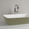 Villeroy & boch artis lavabo 58x13cm rectangle sans trop-plein céramique vert sauge brillant SW701222
