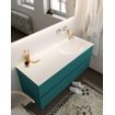 Mondiaz VICA ensemble de meuble de salle de bain - 120cm - meuble sous-vasque smag - 4 tiroirs - lavabo moon droite - sans trou de robinet XL version 60cm haut SW1090043