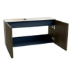 Mondiaz JOYA-DLUX Meuble de toilette 80cm - couleur Shadow - Vasque FAYE position Gauche 1 trou de robinet couleur Meli. SW1424876