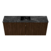 Mondiaz JOYA-DLUX 100cm meuble de salle de bains - couleur Walnut - Vasque FAYE position Milieu Sans trou de robinet couleur Lava. SW1422460