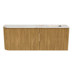 Mondiaz JOYA-DLUX 111.6cm meuble de toilette - arrondi gauche couleur Chêne - Vasque FAYE position Droite 1 trou de robinet couleur Frappe. SW1421913