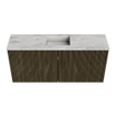 Mondiaz JOYA-DLUX 90cm meuble de salle de bains - couleur Shadow - Vasque FAYE position Milieu 1 trou de robinet couleur Glace. SW1422750