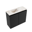 MONDIAZ TURE-DLUX Meuble toilette - 60cm - Urban - EDEN - vasque Frappe - position gauche - 1 trou de robinet SW1102637