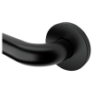 Haceka Kosmos Comfort Wall Barre d'appui de baignoire - 30cm - courbée - noir mat SW1245299