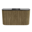 Mondiaz JOYA-DLUX Meuble de salle de bains 73.2cm - arrondi gauche et droite couleur Dusk - Vasque FAYE position Milieu Sans trou de robinet couleur Lava SW1423260