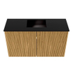 Mondiaz JOYA 70cm meuble de salle de bains - couleur Oak - Vasque FAYE position Milieu Sans trou de robinet couleur Urban SW1421195