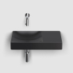 Clou Vale céramique lave-mains 45x19x7cm pré-percé trou de robinet à droite Noir mat SW451475