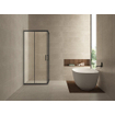 Wiesbaden Skyline hoekinstap cabine met 2 schuifdeuren 1000 x 1000 x 2000 x 8 mm nano helder glas/mat zwart SW440367
