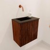 Mondiaz JOYA 40cm toiletmeubel - kleur Ruby - Wastafel FAYE positie Links Zonder kraangat kleur Urban. SW1421779