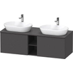 Duravit D-neo Meuble sous vasque 140x55x45.9cm 2 tiroirs Graphite mat SW641190