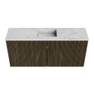 Mondiaz JOYA-DLUX 90cm meuble de salle de bains - couleur Shadow - Vasque FAYE position Milieu 1 trou de robinet couleur Opalo. SW1422932