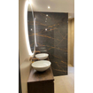 Terravito Dapuro wand- en vloertegel - 60x120cm - gerectificeerd - Natuursteen look - Laurent polished gepolijst (antraciet) SW1119980