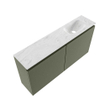 MONDIAZ TURE-DLUX Meuble toilette - 100cm - Army - EDEN - vasque Opalo - position droite - sans trou de robinet SW1104173