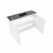 MONDIAZ TURE-DLUX Meuble de WC 80 cm Talc. Lavabo EDEN Lava position milieu. Sans trou de robinet. SW1103621