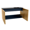 Mondiaz JOYA 80cm meuble de salle de bains - couleur Oak - Vasque FAYE position Droite 1 trou de robinet couleur Urban. SW1421196
