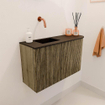 Mondiaz JOYA 71.6cm toiletmeubel - ronding rechts kleur Dusk - Wastafel FAYE positie Links Zonder kraangat kleur Urban. SW1421685