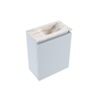 MONDIAZ TURE-DLUX Meuble de toilettes 40 cm Clay. EDEN lavabo Frappe position droite. Avec 1 trou de robinet. SW1102748