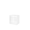 Proline loft ensemble de meubles de salle de bain 60x46x62cm meuble symétrique blanc brillant sans trou de robinetterie polystone blanc brillant SW350116