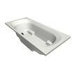 Xenz Kanaga Duobad - 190x90x53 - afvoer Midden - acryl - wit mat SW103332