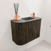 Mondiaz JOYA-DLUX 51.6cm toiletmeubel - ronding links kleur Shadow - Wastafel FAYE positie Rechts 1 kraangat kleur Sombra. SW1425208