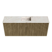 Mondiaz JOYA-DLUX 100cm meuble de salle de bains - couleur Dusk - Vasque FAYE position Milieu Sans trou de robinet couleur Frappe. SW1423076