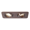 QAZQA Alberto Inbouwspot set - 2 spots - 11x17.5cm - inclusief led lamp helder - IP44 - Rechthoek - Brons SW1477242