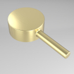 IVY Bond Afbouwdeel - voor Inbouwthermostaat - 2 stopkranen - symmetry - ronde rozetten - Geborsteld mat goud PVD SW1031085