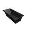 Xenz Kristal Ligbad - 170x75x48 - afvoer Midden - acryl - ebony SW378480