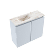 MONDIAZ TURE-DLUX Meuble toilette - 60cm - Clay - EDEN - vasque Frappe - position gauche - sans trou de robinet SW1102684