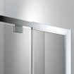 Sealskin Hooked Porte de douche pivotante 100x100cm avec paroi latérale verre de sécurité 6mm Argent brillant SW543183