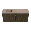 Mondiaz JOYA-DLUX 90cm meuble de salle de bains - couleur Shadow - Vasque FAYE position Gauche Sans trou de robinet couleur Saba. SW1425122