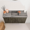 Mondiaz JOYA-DLUX 70cm toiletmeubel - kleur Shadow - Wastafel FAYE positie Midden 1 kraangat kleur Sombra. SW1425186