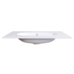 Arcqua Oval Lavabo encastré - 81x46x1.5cm - simple vasque - 1 trou de robinet - marbre de synthèse - blanc brillant SW1581328