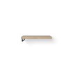 Looox Wood collection Solo plan sous vasque - 100x46cm - Avec porte-serviettes (gauche) noir mat - Chêne massif Old grey SW108662