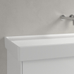 Villeroy & Boch Collaro Plan vasque 120x47cm sans trou de robinet sans trop-plein Stone white SW358353