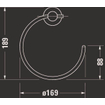 Duravit D Code anneau porte-serviette chrome 0315316