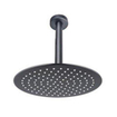 FugaFlow Eccelente Acces Ensemble de douche de tête encastré - thermostatique - bras de plafond - douche de tête 25cm - douchette sur barre - flexible de douche métallique - Gunmetal PVD brossé SW1450469