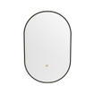 Mondiaz GLOW Miroir de Salle de Bain - Ovale - 45x90cm - Éclairage LED indirect - capteur de mouvement - Urban (Noir) SW1105172