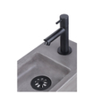 Differnz ravo ensemble de lave-mains en béton gris foncé robinet droit noir mat 38.5x18.5x9cm SW705491