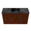 Mondiaz JOYA-DLUX 70cm meuble de salle de bains - couleur Ruby - Vasque FAYE position Milieu 1 trou de robinet couleur Lava. SW1423624