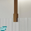 FugaFlow Eccelente Vetro inloopdouche badkamer - 50x200cm - ribbelglas - plafondarm - geborsteld koper SW1124937