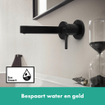 Hansgrohe finoris jeu de caches pour robinetterie de lavabo 165avec avec bouchon noir mat SW651173