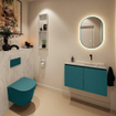 MONDIAZ TURE-DLUX Meuble toilette - 80cm - Smag - EDEN - vasque Opalo - position droite - sans trou de robinet SW1104671