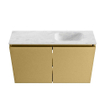 MONDIAZ TURE-DLUX Meuble WC 80 cm Oro. Lavabo EDEN Opalo position droite. Sans trou de robinet. SW1104438